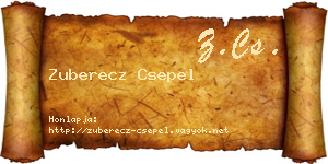 Zuberecz Csepel névjegykártya
